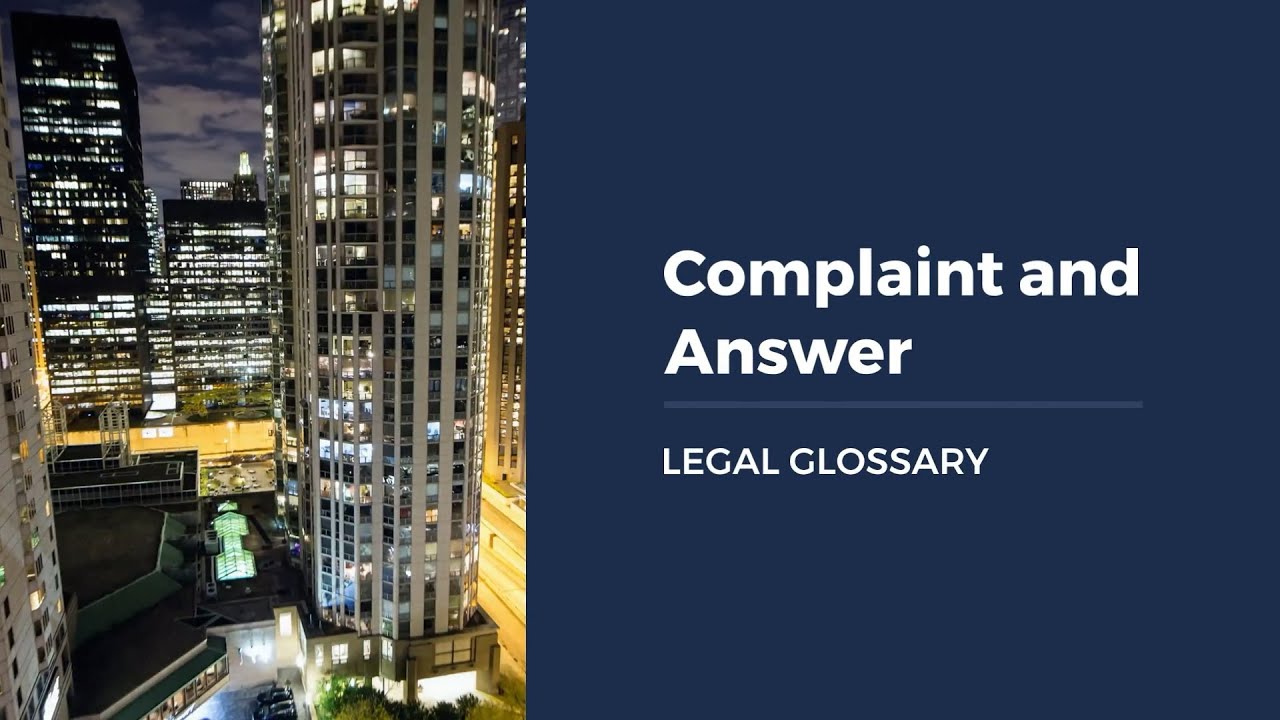 Complaint and Answer