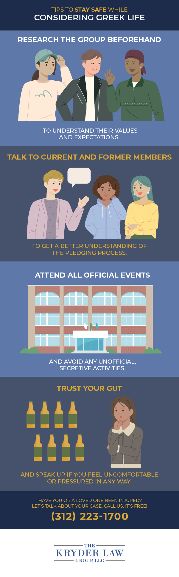 Tips to Stay Safe while Considering Greek Life in Chicago Infographic