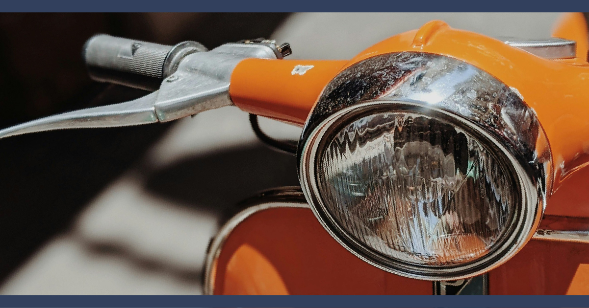 Orange motorcycle headlamp