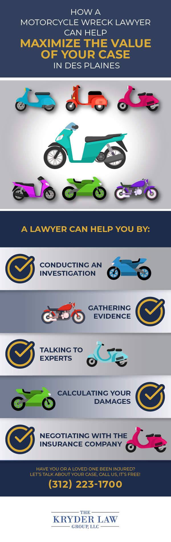 How a Motorcycle Wreck Lawyer Can Help Maximize the Value of Your Case in Des Plaines Infographic