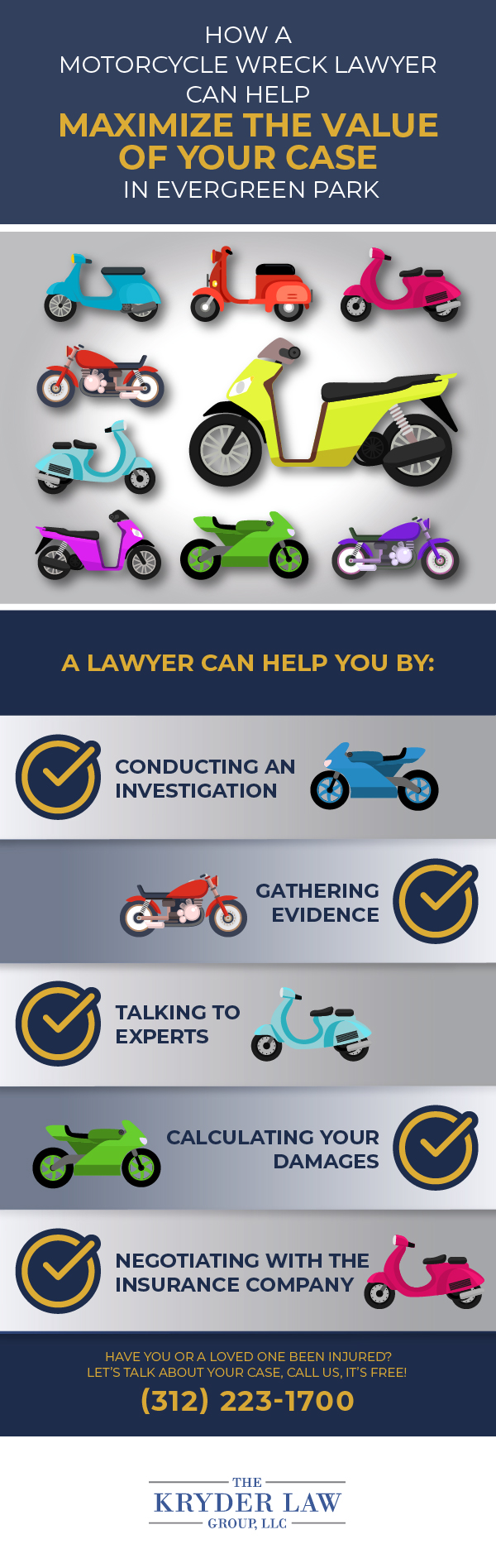 How a Motorcycle Wreck Lawyer Can Help Maximize the Value of Your Case in Evergreen Park
