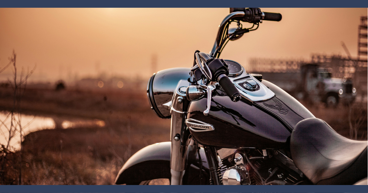 Motorcycle with a open sky background