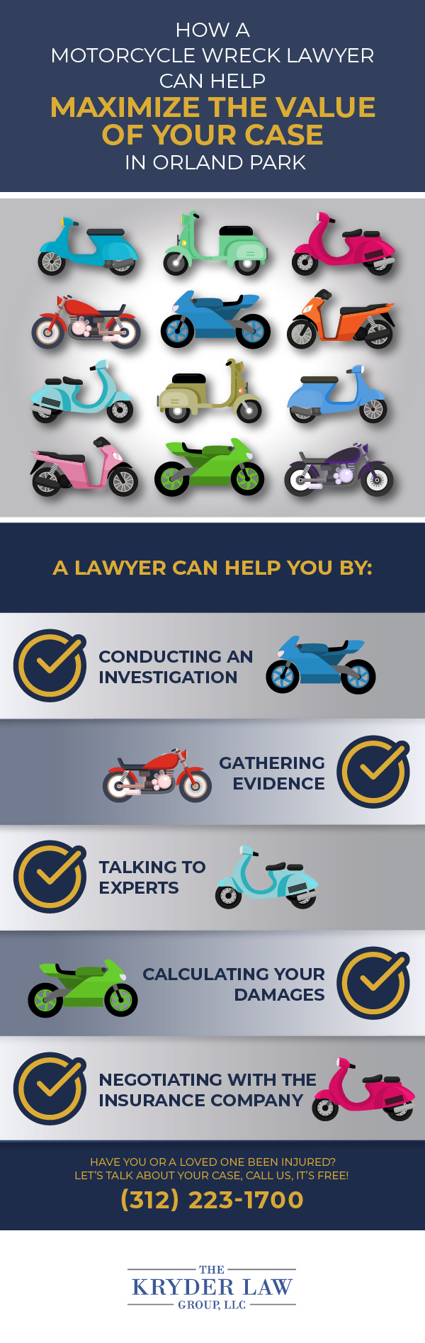 How a Motorcycle Wreck Lawyer Can Help Maximize the Value of Your Case in Orland Park Infographic