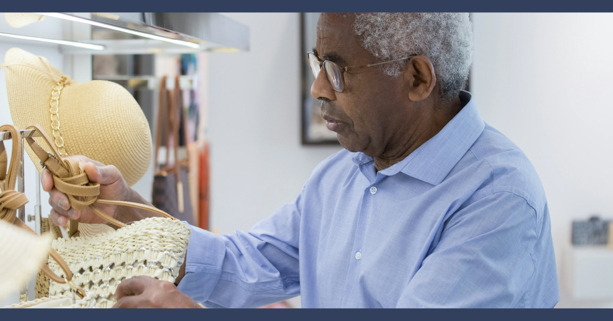 Man working in retail store