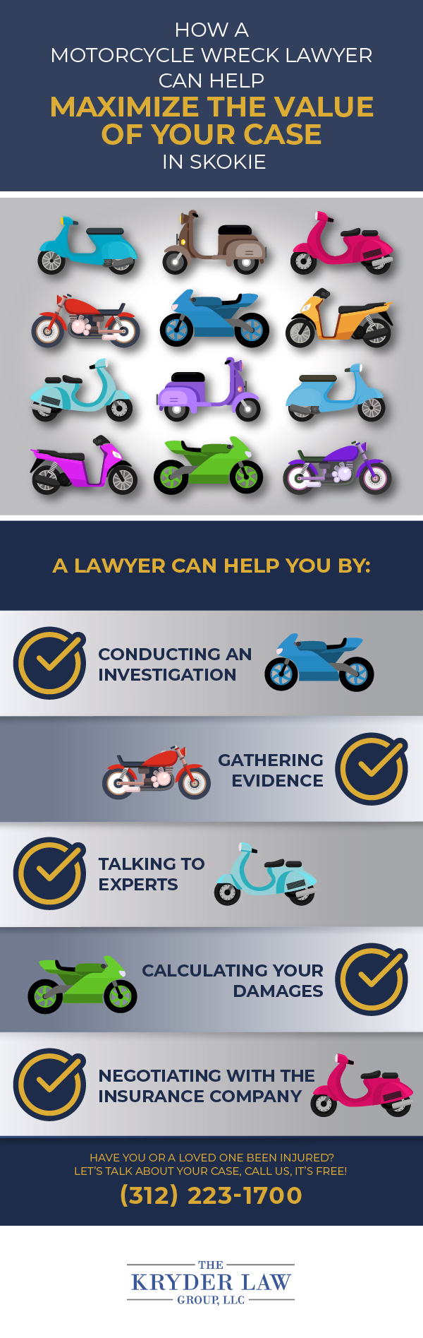 How a Motorcycle Wreck Lawyer Can Help Maximize the Value of Your Case in Skokie Infographic