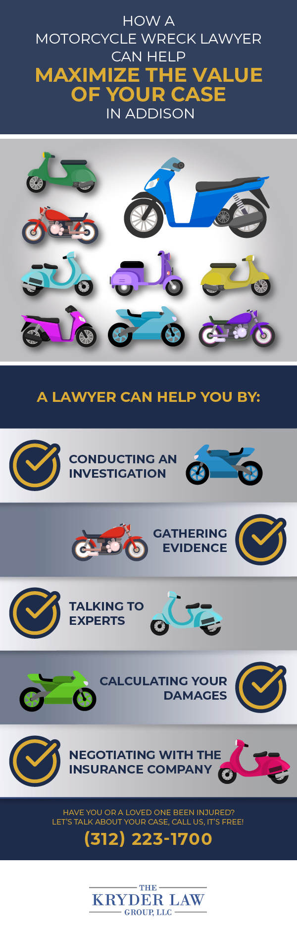 How a Motorcycle Wreck Lawyer Can Help Maximize the Value of Your Case in Addison