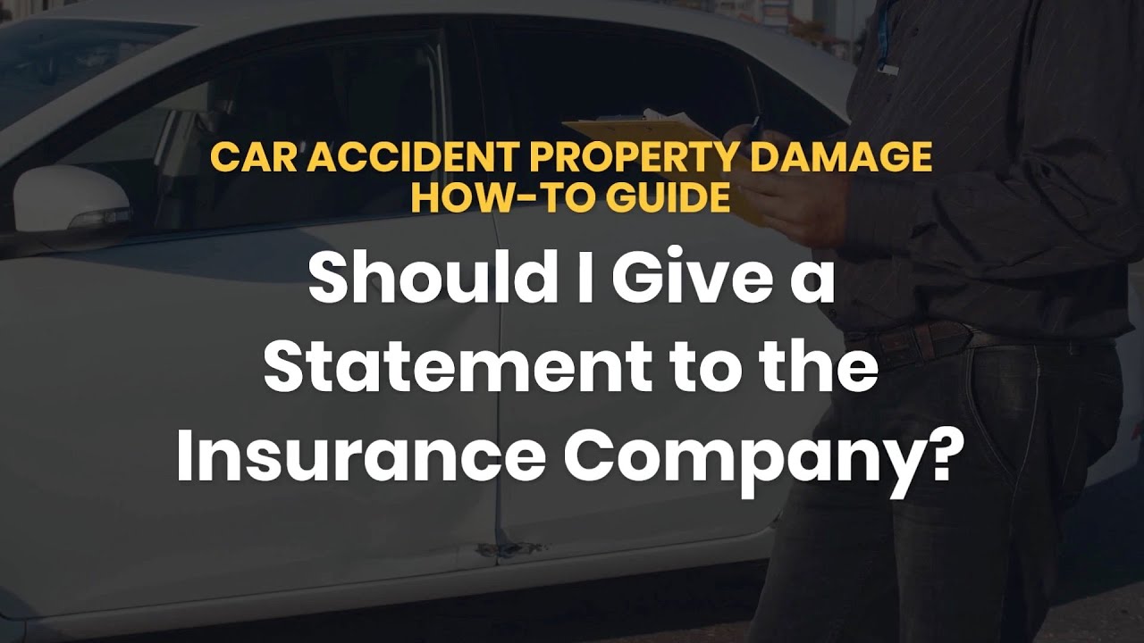 Should I Give a Statement to the Insurance Company?